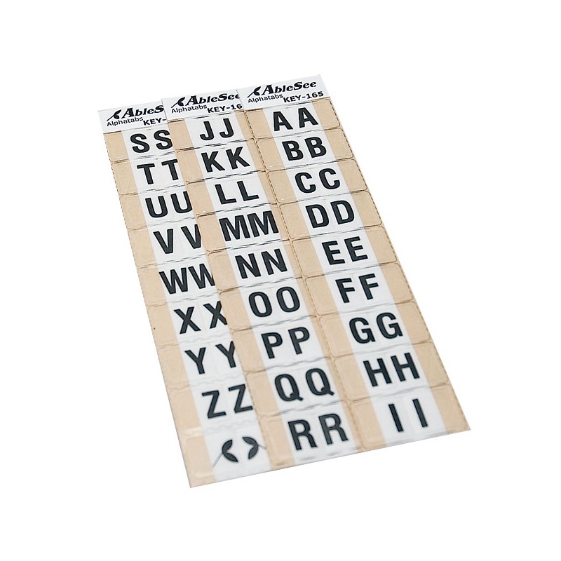 Alphabetical Tabs - Black on White